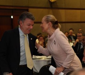 Presidente Juan Manuel Santos y Benita Ferrero-Waldner