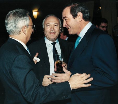 Ángel Durández, Miguel Ángel Moratinos y Claudio Boada