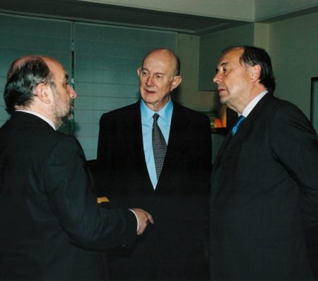 Joaquin Almunia, Ricardo Díez Hochleítner y Miguel Vergara