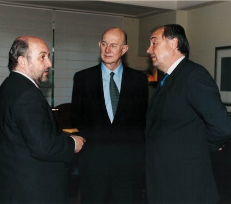 Joaquín Almunia, Ricardo Díez Hochleítner y Miguel Vergara