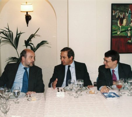 Joaquín Almunia, Claudio Boada y Jordi Sevilla