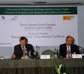 Rafael Guardans, Director de FUNDESO, y Ángel Durández, Director General de la Fundación Euroamérica
