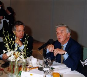 Ramón Aguirre, Presidente del ICO, y Tristan Garel-Jones, Presidente de la Fundación Euroamérica