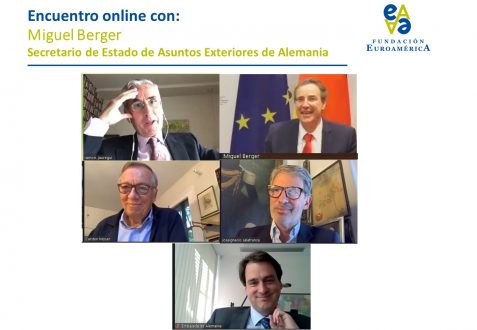 Ramón Jáuregui, Miguel Berger, Carsten Moser, José Ignacio Salafranca y Christoph Wolfrum