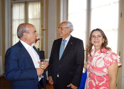 Mairano Jabonero (OEI), José Trigueros (IIES) y Gina Magnolia Riaño (OISS)