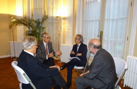 Ángel Durández, Ramón Jáuregui, El Embajador Eduardo Ávila y Juan López Dóriga