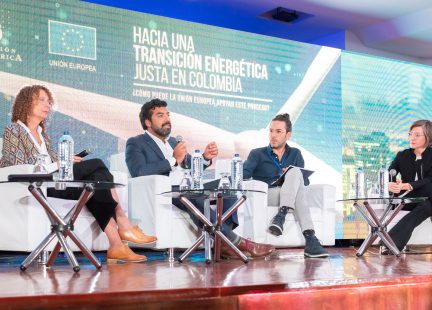 Ponentes de la tercera sesión: Hacia una TRANSICIÓN ENERGÉTICA justa en Colombia. ¿Cómo puede la Unión Europea apoyar este proceso? Transferencias de conocimiento e innovación