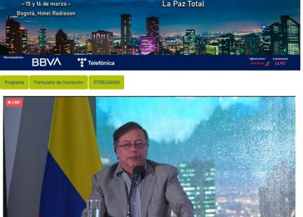 Intervención del Presidente Petro en el IV Foro Colombia-Unión Europea. Transmitido en directo en la web de la Fundación Euroamérica