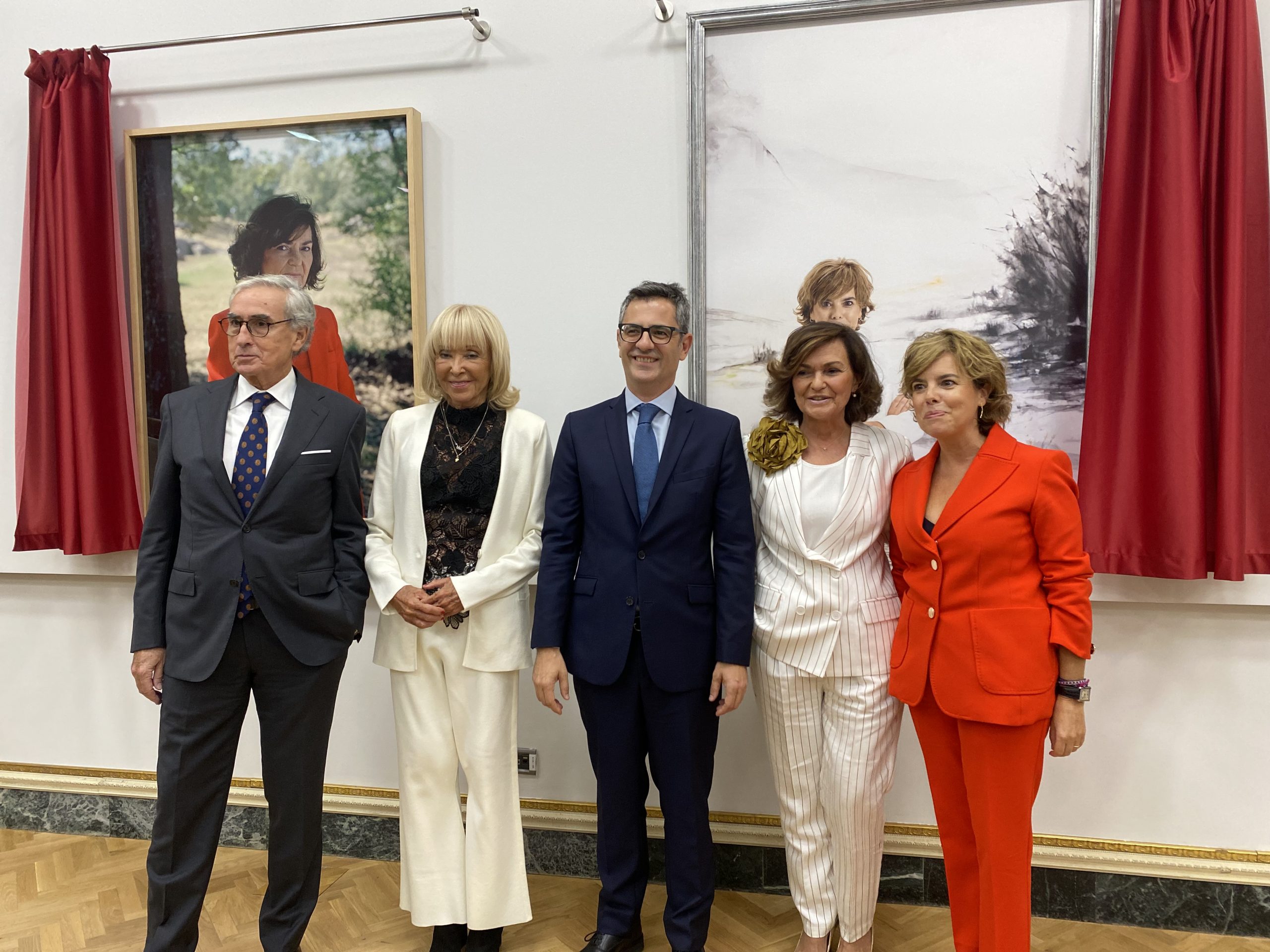 Ramón Jáuregui, María Teresa Fernández de la Vega, Félix Bolaños, Carmen Calvo y Soraya Sáenz de Santamaría