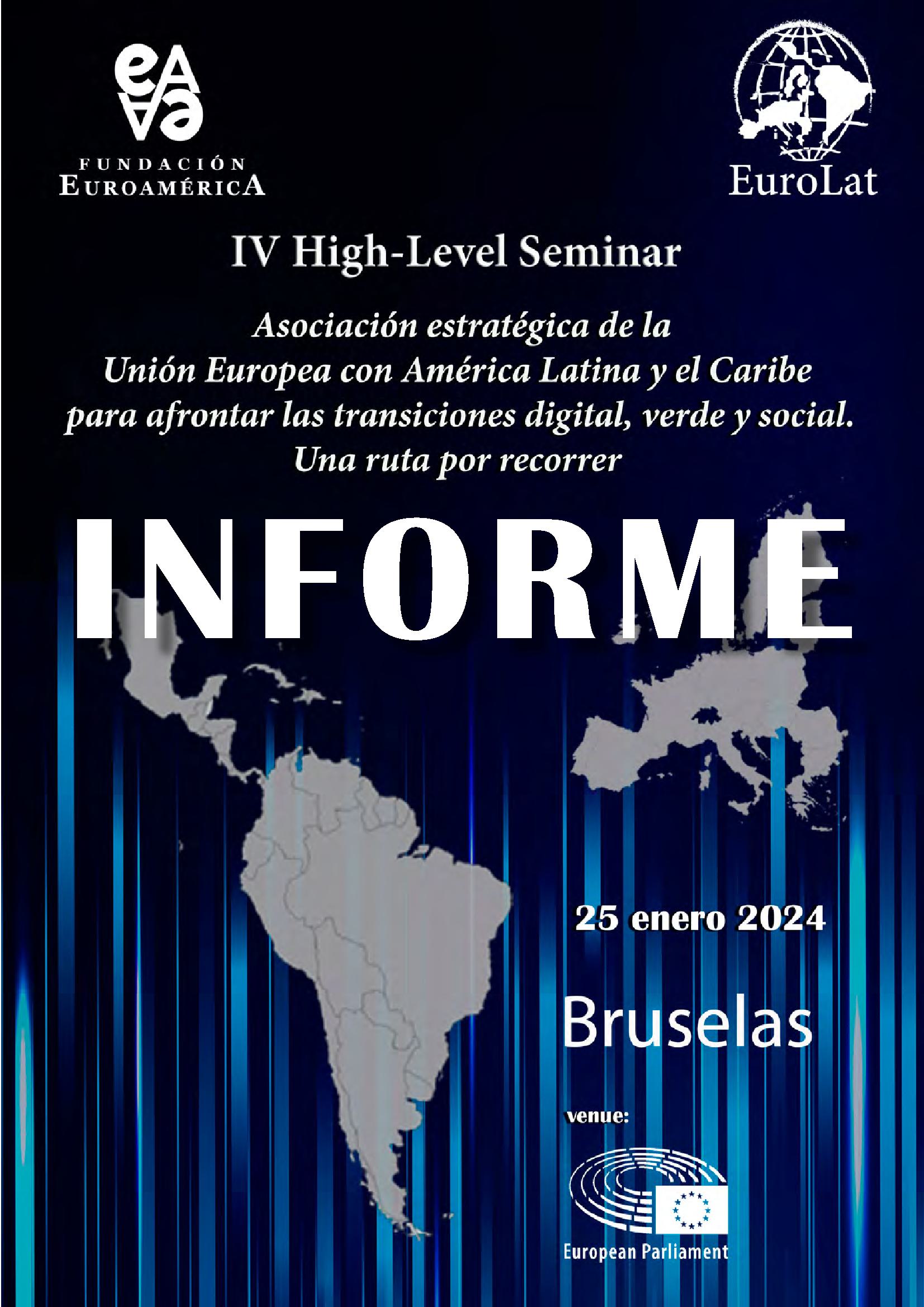 Informe IV Seminario de Alto Nivel en el Parlamento Europeo en Bruselas