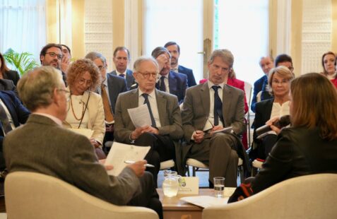 Alicia Montalvo, Vicepresidenta de Cooperación, Alianzas y Movilización, CAF-Banco de Desarrollo de América Latina y el Caribe, Ángel Durández, Vicepresidente Ejecutivo, Fundación Euroamérica,José Ignacio Salafranca, Vicepresidente Primero, Fundación Euroamérica