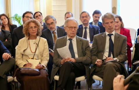 Alicia Montalvo, Vicepresidenta de Cooperación, Alianzas y Movilización, CAF-Banco de Desarrollo de América Latina y el Caribe , Ángel Durández, Vicepresidente Ejecutivo, Fundación Euroamérica, José Ignacio Salafranca, Vicepresidente Primero, Fundación Euroamérica