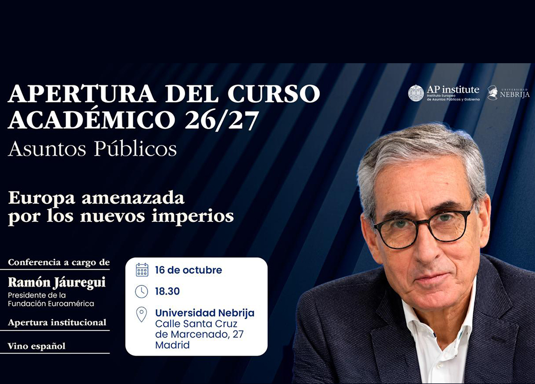 Ramón Jaúregui inaugura el curso académico 2026-2027 del AP institute