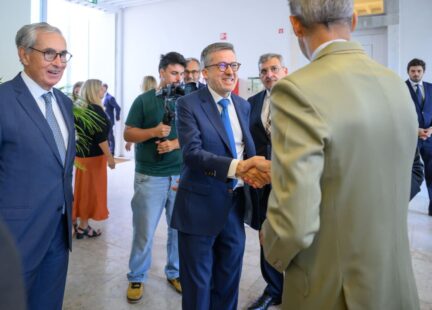 Ramón Jáuregui, Presidente de la Fundación Euroamérica y Carlos Moedas